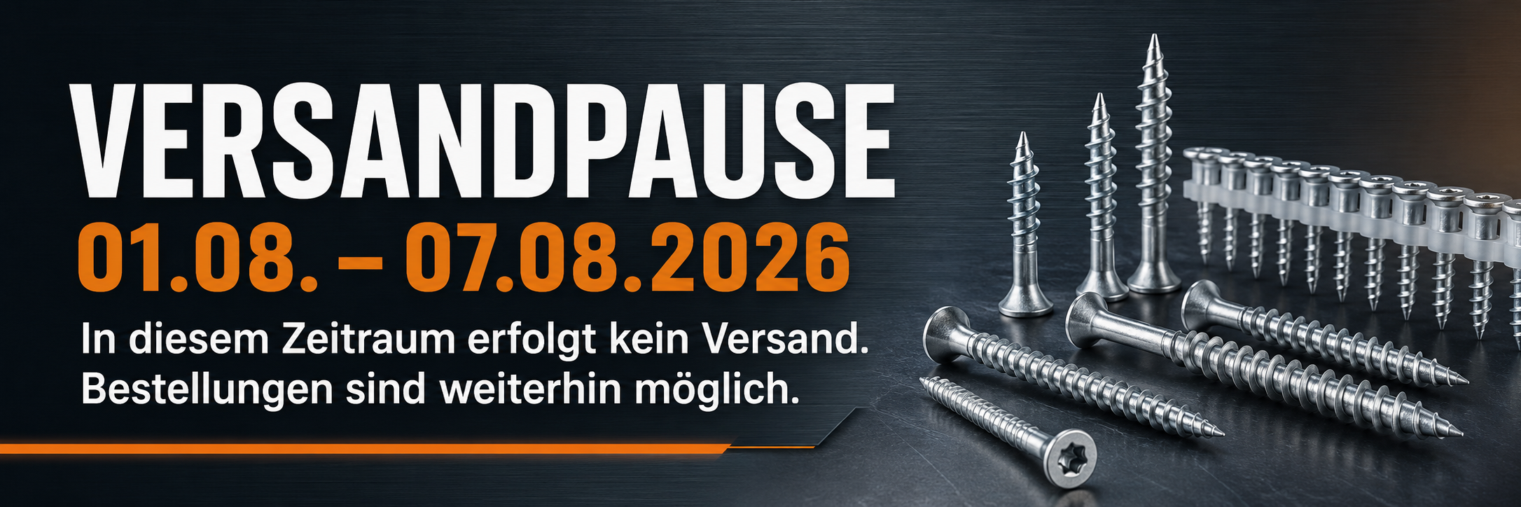 Versandpause 01.-07.2026