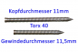 Preview: 50 Rahmenschrauben Fensterrahmenschraube Zylinderkopf 11,5 x 252mm