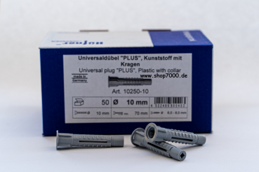 50 Universaldübel  PLUS  10mm mit Kragen