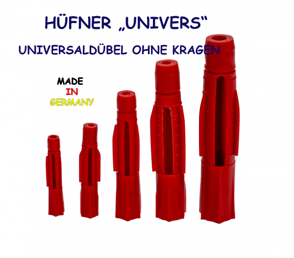 100 Universaldübel UNIVERS 5mm ohne Kragen